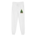 thumbnail image 4 of Brondbend Womans Sweat Pants Womens Joggers High Waisted Christmas Print Pocket Drawstring Athletic Trousers Plus Velvet Loose Fit Running Fitness Comfortable Sports Pants,White, 4 of 4