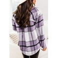thumbnail image 3 of Rosvigor Flannel Shirts for Women Plaid Jackets Long Sleeve Shackets Womens Button Down Coats Warm Blouses, 3 of 6