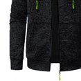 thumbnail image 4 of Hinvhai Men's Long Cardigan Hoodies Full-zip Fleece Lined Sweaters Knit Regular Fit Casual Sweater Hooded Coat wiht Pocket Black XXXL(XXXL), 4 of 6