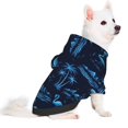 Adobk BLUE Flamingo Birds Print Dog Hoodie Dog Sweater Stylish Dog