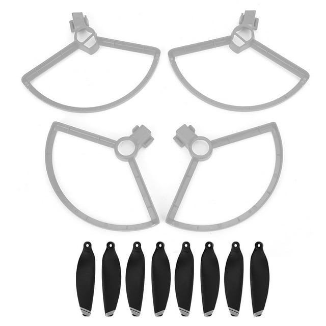 Propeller Protector, Black Lower Noise Black Propeller For MINI Drone Silver Edge