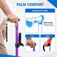thumbnail image 4 of HEALTHBAZAAR Quad Cane Walking Cane for Women & Men for Balance Stability Adjustable Lightweight Walking Stick Purple, 4 of 11
