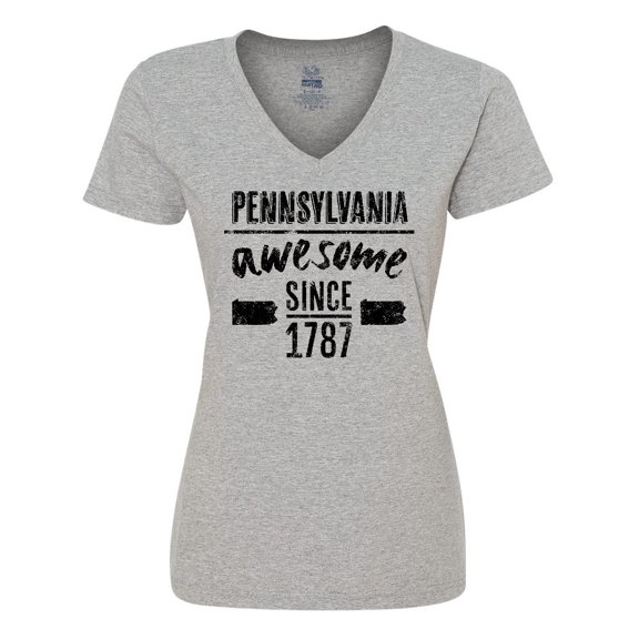 Inktastic Pennsylvania Awesome Since 1787 Women's V-Neck T-Shirt
