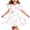 E White, variant on Auroural Dresses for Toddlers 5T Girl's Flower Print Round Neck Short Sleeve Dress Classic Girls Back Summer Dress