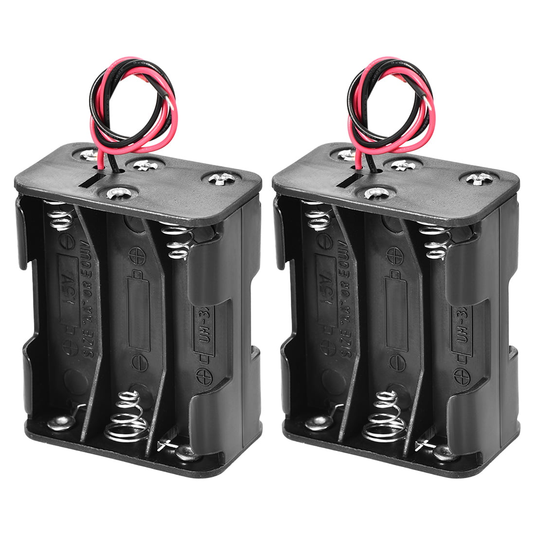 4 x Battery Clip Holder Case Box For 3 x D Size R20 HR20 Battery w/ 6" Wire Lead
