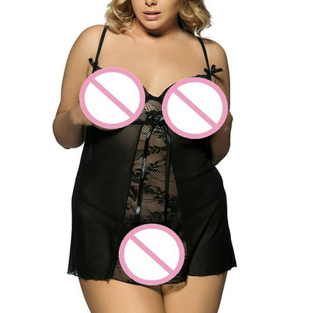 

Zerlibeaful Lingerie for Women Fashion Lace Underwear Plus Size Uniforms Temptation Muslin Underwear