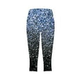 thumbnail image 4 of QUINDOS Womens Sequin Leggings High Waist Cropped Yoga Pants Shinny Slim Capris Leggings, 4 of 4