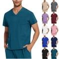 thumbnail image 7 of Chiccall Mens T Shirts with 6 Pockets Summer Casual Short Sleeve V Neck Stretch Tops Blouse, 7 of 7