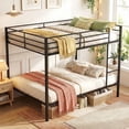 thumbnail image 5 of ELLEGNT Full Size Metal Bunk Bed – Heavy-Duty Full Over Full with Safety Guardrails, 5 of 7