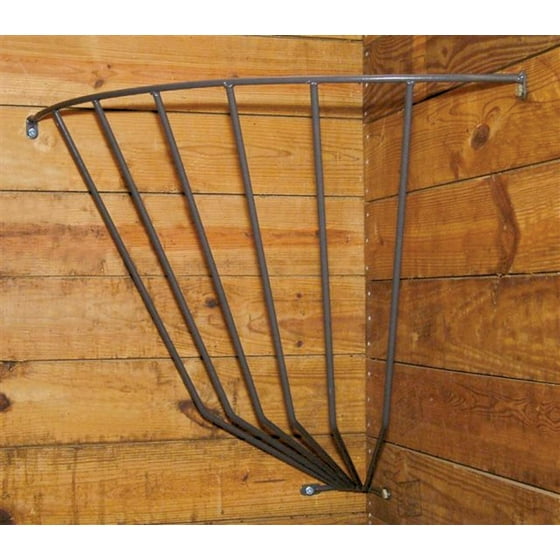 Behrens 76110907 Corner Hay Rack 42 in W x 30 in L x 41 in H, Solid Steel, Gray