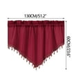 thumbnail image 3 of Btomtd Window Curtains Valance Short Curtains Solid Colour Curtains for Kitchen Living Room Bedroom Kitchen Curtains Small Curtains Through Rod Curtains, 23.62x51.18 inch, Red, 3 of 7