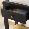 thumbnail image 4 of Safavieh Berlynne Wood and Banana Stem Shelf Console Table in Black / Natural, 4 of 13
