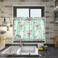 thumbnail image 7 of Coolnut Flamingo Kitchen Curtains, Window Treatments, Short Curtains, Rod Pocket Curtains, 27x24in 2 Piece Set Home Decor, 7 of 7