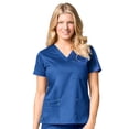 thumbnail image 2 of Maevn Blossom 3 Pocket V-Neck Scrub Top & Utility Pocket Cargo Scrub Pant Set, 2 of 5