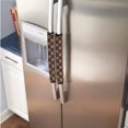 thumbnail image 2 of SEANATIVE Refrigerator Door Handle Covers Set of 6 Washable Electric Appliance Decor Handles Fridge Dishwasher Kitchen Cabinet Door Cloth Protector Indoor Home Decor, Coffee Bean Brown Plaid, 2 of 7