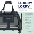 thumbnail image 4 of Katziela Luxury Lorry Pet Carrier with Removable Wheels and Double Telescopic Handle Black Pack 1, 4 of 8
