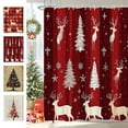 thumbnail image 4 of Axiiglly Christmas Shower Curtain Liner Decorations Lightweight 59x71"Polyester Shower Curtain with 12 Hook Waterproof Xmas Print Shower Liner for Bathroom Shower Window Decor, 4 of 7