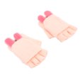 thumbnail image 4 of Guantes de solapa de punto con calefacción USB, guantes de ordenador con calefacción de invierno de 5V y medio dedo para juegos de mecanografía, color rosa, 4 of 10