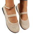 thumbnail image 4 of Miluxas Women's Ballet Shoes Comfortable Slip on Round Toe Flat Casual Shoes for Walking, Driving, Dressy Khaki 9(42), 4 of 6