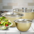 thumbnail image 3 of Cookpro F71 Excelsteel Gold Tone 3-Piece Stainless Steel Mixing Bowls Set, 3 of 5