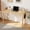 Natural-47.2 in, variant on BESKADI 32 Inch Mid Century Modern Desk - Rubber Wood Desk with Drawers, Vintage Narrow Desks with 2 Hooks, Small Writing Desks for Small Spaces, Bedroom, Living Room & Office, Walnut Color