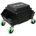thumbnail image 3 of Olurrisa Mechanic Stool with 330lbs Load Capability, Garage Stool with Wheels, Rolling Creeper with Soft Rubber Cushion Seating for Auto Repair and DIY Home Car Beauty, Green And Black, 3 of 9