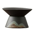 thumbnail image 1 of Colador de té, juego de utensilios para la ceremonia del té, colador de cerámica con soporte Negro, 1 of 9