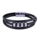 thumbnail image 1 of Pulsera para Hombre LUCKMAN Piel Vegana y Acero Inoxidable Modelo Max Plateado UNITALLA, 1 of 7