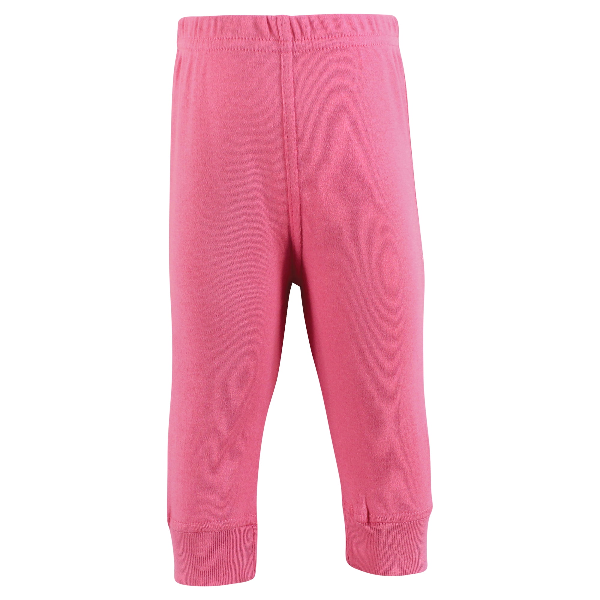 Hudson Baby Girls Cotton Pants and Leggings, Antique Rose, 0-3 Months