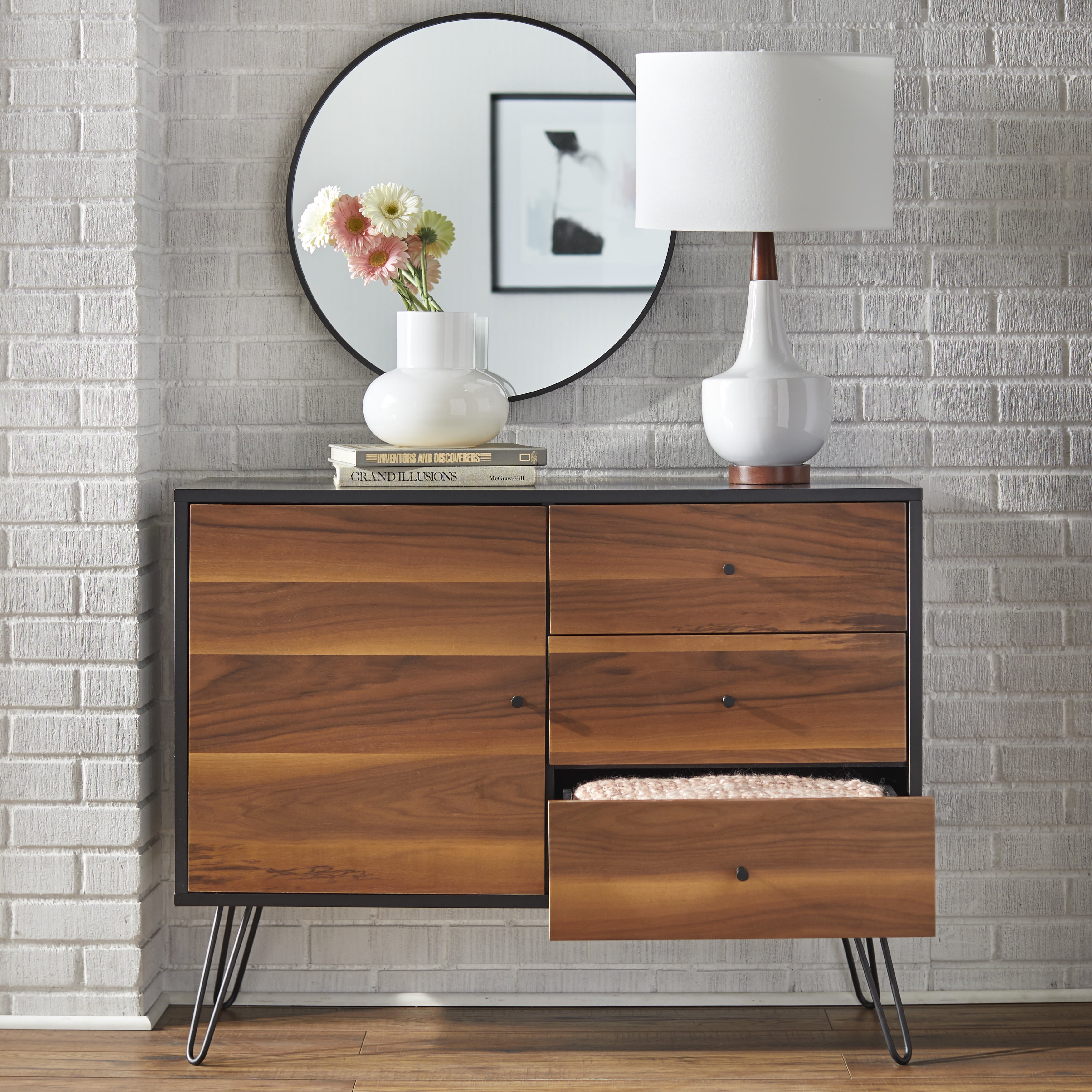 Lifestorey  Rodan 1-Door/3-Drawer Buffet/Sideboard