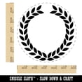 thumbnail image 2 of Wreath Laurel Branch Circle Frame Self-Inking Rubber Stamp Ink Stamper - Black Ink - Large 1-1/2 Inch, 2 of 7