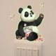 thumbnail image 3 of Panda, Flor Y Mariposa Que Brillan En La Oscuridad, Pegatina Decorativa Para El Hogar, Pegatina Para La Pared, 3 of 5