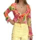 thumbnail image 5 of Mujeres Ruffle Crop Tops Tie Front Mesh Summer T-shirt Casual Sweet Fashion Blusa FLhrweasw Nuevo, 5 of 9