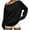 #3Black, variant on AcaicsNo Boundaries Women's Long Sleeve Sweatshirt, Off Shoulder Oversized Loose Fit Solid Color Casual Pullover Tops