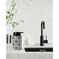 thumbnail image 5 of ABCISI Soap Dispenser, ​​Modern Ceramic Soap Dispenser with Fashionable appearance design for Kitchen Bathroom Decor, 12ounce Refillable Liquid Dispenser for Kitchen (Black Flower), 5 of 6