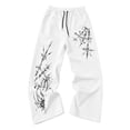 thumbnail image 5 of ibiyuan Men's Y2k Spiderweb Graphic Baggy Sweatpants Elastic Waist Wide Leg Active Track Pants Streetwear, 5 of 7