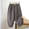 thumbnail image 2 of Kukoosong Boys' and Girls' Summer Pants, Elastic Waist Lightweight Casual Trousers for Kids, Breathable Jogger Pants Spring Fall Outfit Long Pants, 2 of 6