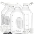 thumbnail image 1 of Botellas de vidrio para leche Syntic de 2 litros con asa y tapa hermética, paquete de 4, 1 of 8