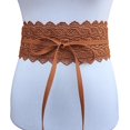 thumbnail image 2 of Cinturón de cintura Obi de cuero suave para mujer, talla única Beige Hugo Cinturón de cintura de encaje para mujer, 2 of 7