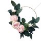 thumbnail image 3 of Guirnalda artificial Flor color de rosa Tela falsa Flor Aro Colgante Hogar Boda Adorno floral, Rosa Monstrate HA7327-01B, 3 of 6