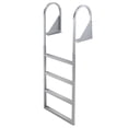 thumbnail image 1 of Heavy Duty 4-Step Reverse-Up Aluminum Dock Ladder for Trucks, 350 lbs Capacity, Non-Slip Wide Treads,Quick-Release, Corrosion Resistant,Surface Spray Anti-Corrosion Powder, Reverse-up,Straight Ladder, 1 of 7