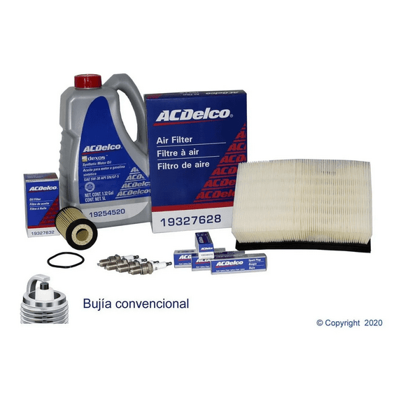 Kit de Afinación ACDELCO Trax 1.8 2013-2019 Aceite Sintético 5w30 Bujía Convencional Modelo Trax 2013-2019