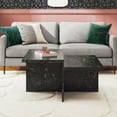 thumbnail image 4 of Brielle Two-Tiered Coffee Table, Faux Black Marble, 4 of 9