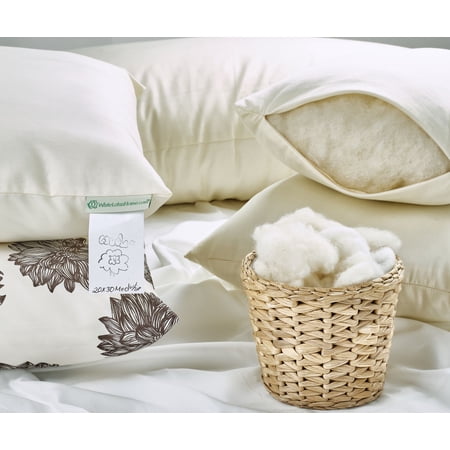 Standard Organic Wool Sleep MED Pillow w/zip