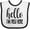 White and Black, variant on Inktastic Hello, I'm New Here Boys or Girls Baby Bib