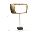 thumbnail image 4 of Decorative Metal Sculptural with Marble Base for Home Decor - Ornament Statue for Bathroom, Office, and Living Room Decor - Accent for Shelf Display and Coffee Table - 20", Gold & Metallic, 4 of 13