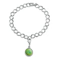thumbnail image 2 of Bend it Like Gumby Yoga Gym Aerobic Workout Silver Plated Bracelet with Antiqued Charm, 2 of 5