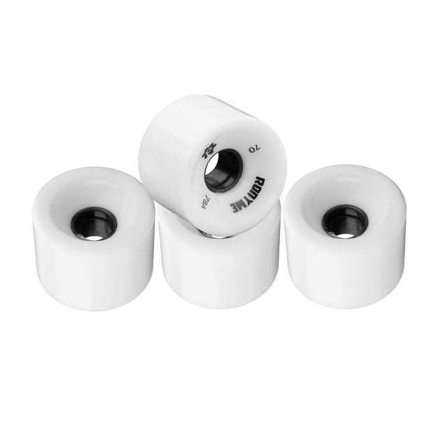 jinwen 4 Pcs Roues de Planche à Roulettes Ronyme 78A en PU Pièces de Remplacement pour Longboard Blanc