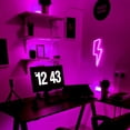 thumbnail image 2 of TECHSHARE Lightning Bolt Neon Signs, LED Lightning Neon Sign for Bedroom(Pink), 2 of 7