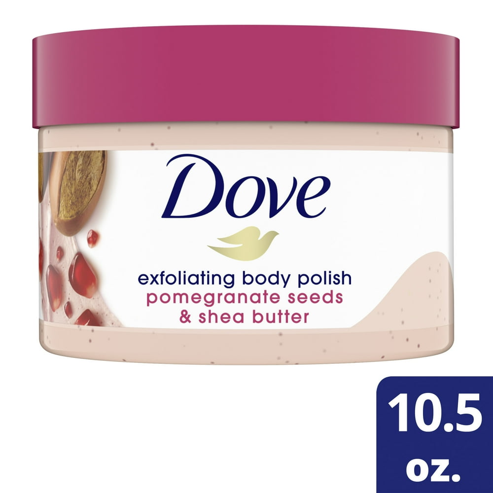 Dove Exfoliating Body Polish Body Scrub Pomegranate & Shea, 10.5 Oz.